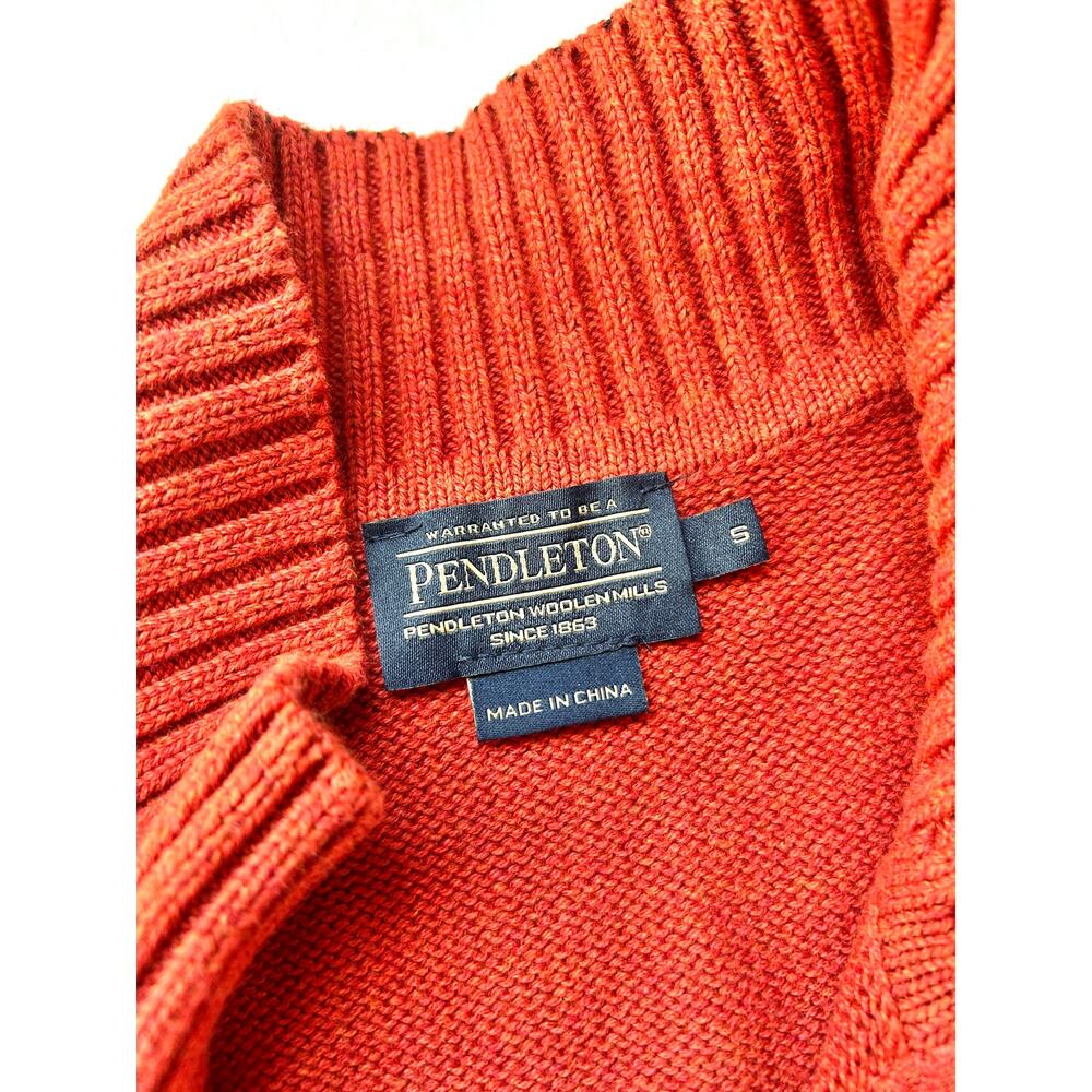 Pendleton Knit Vest Orange Small EUC - Picture 3 of 5